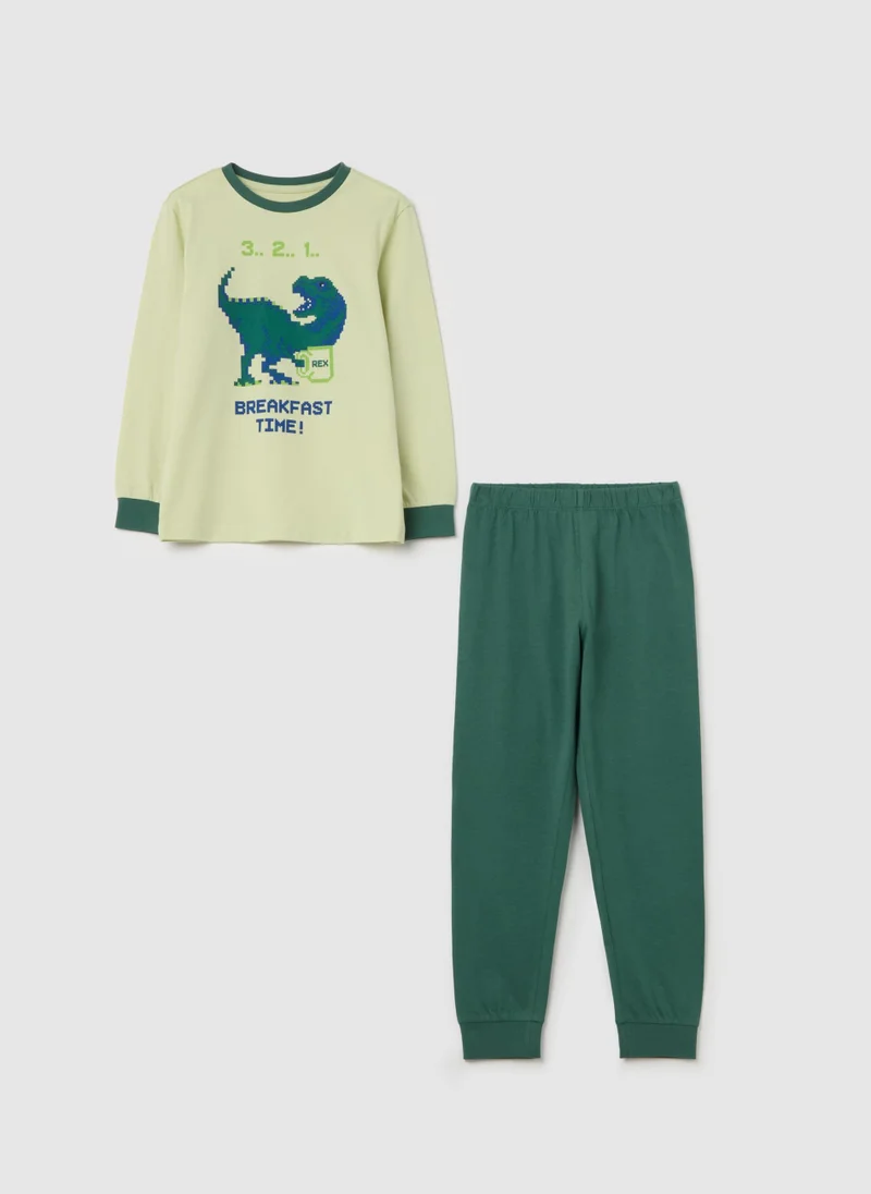 او في اس بيجامة طويلة بطبعة ديناصور من أو في إس